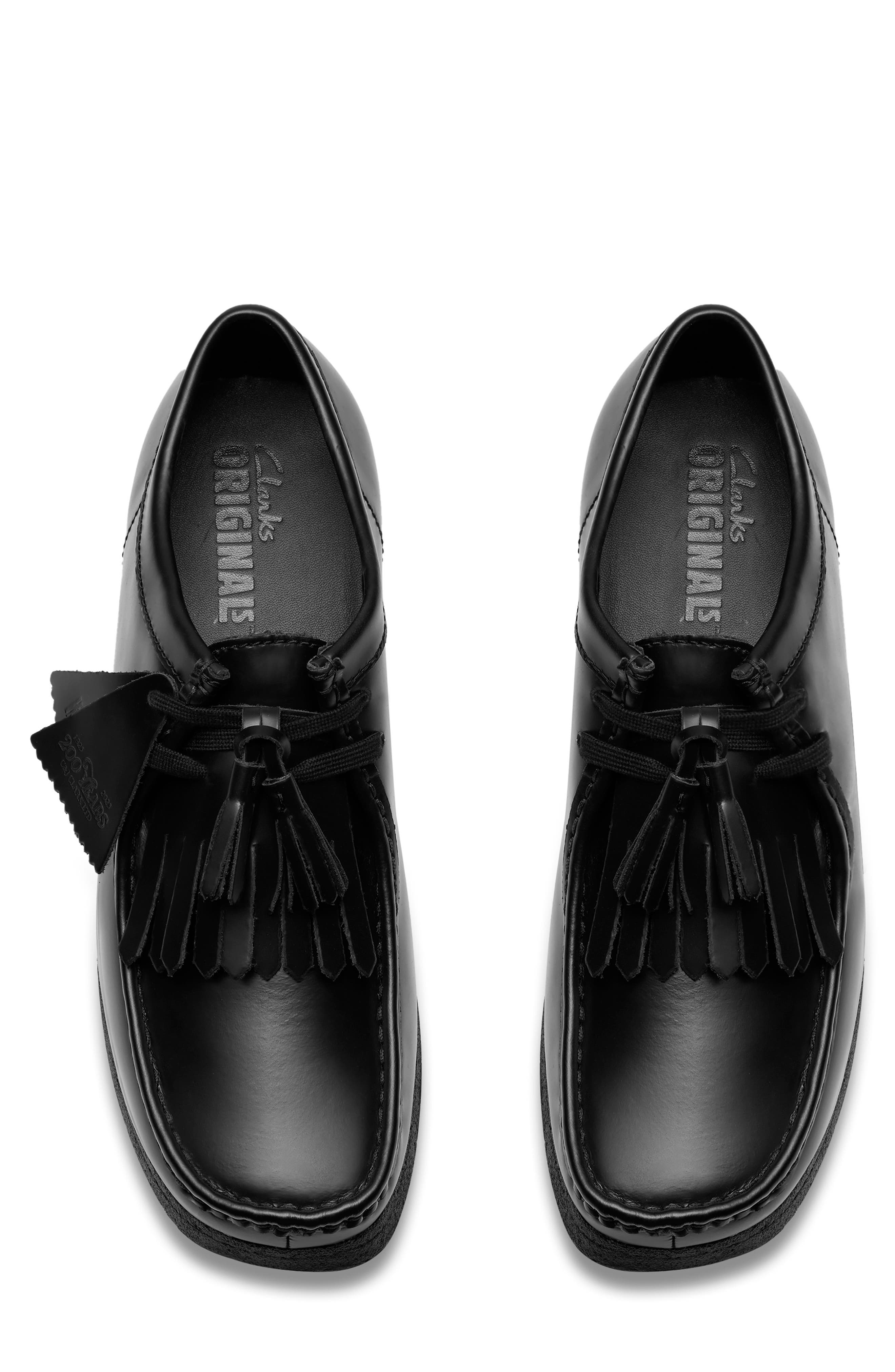 Clarks<sup>®</sup> Originals Wallabee Kiltie Chukka Boot, Alternate, color, Black Hishine Lea