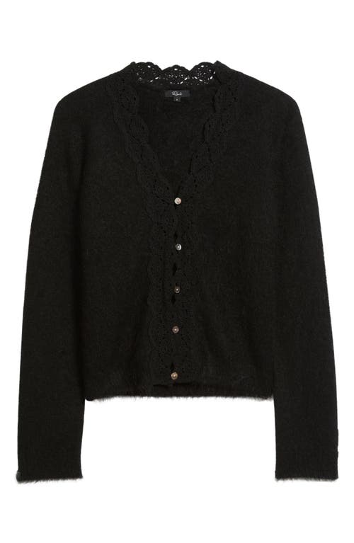 Rails Dita Cardigan In Gold Lurex In Black
