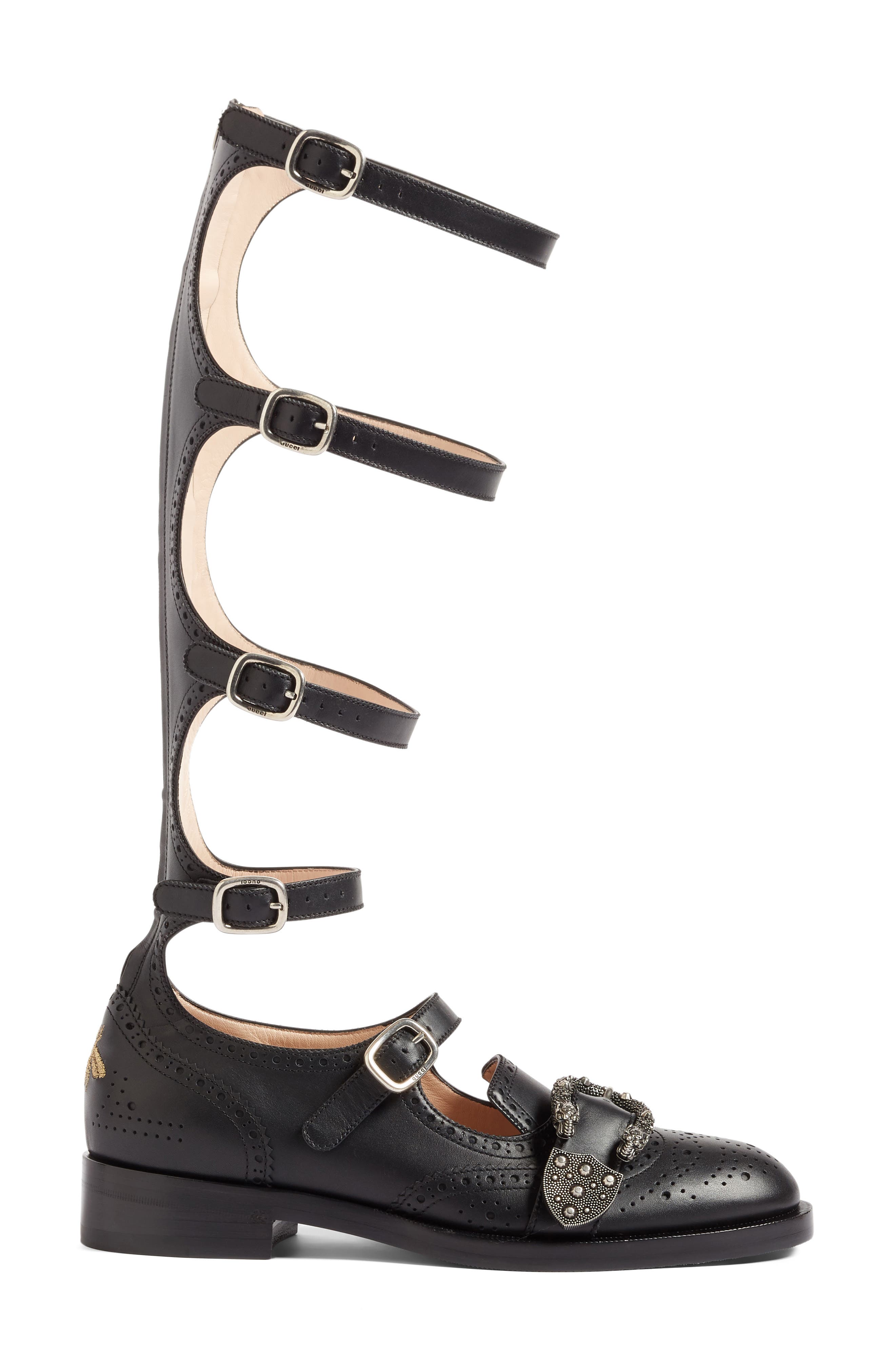 Gladiator Loafer, Alternate, color, BLACK