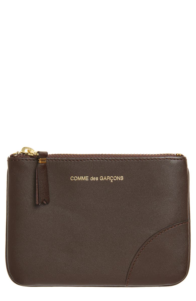 Comme des Garçons Small Zip Leather Pouch, Main, color, 