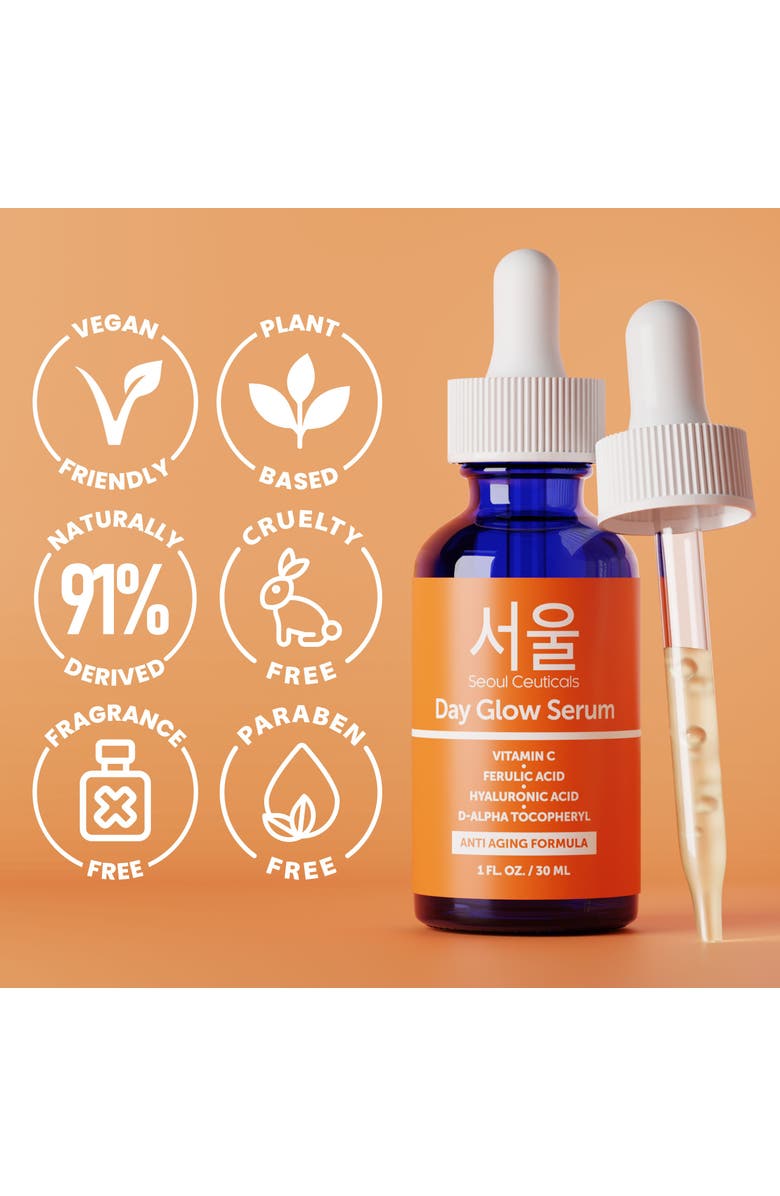 Seoul Ceuticals Korean Skincare Day Glow Vitamin C Serum K Beauty Skincare, Alternate, color, Clear