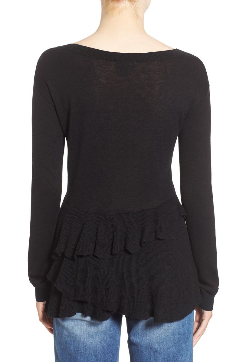 Chelsea28 Ruffle Hem Sweater, Alternate, color, 