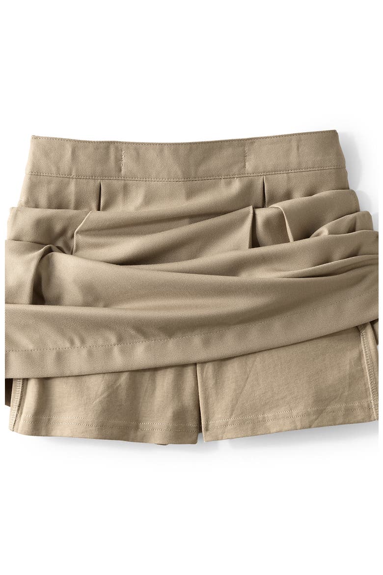 School Uniform Girls Solid Pleated Skort Top of Knee, Alternate, color, Khaki