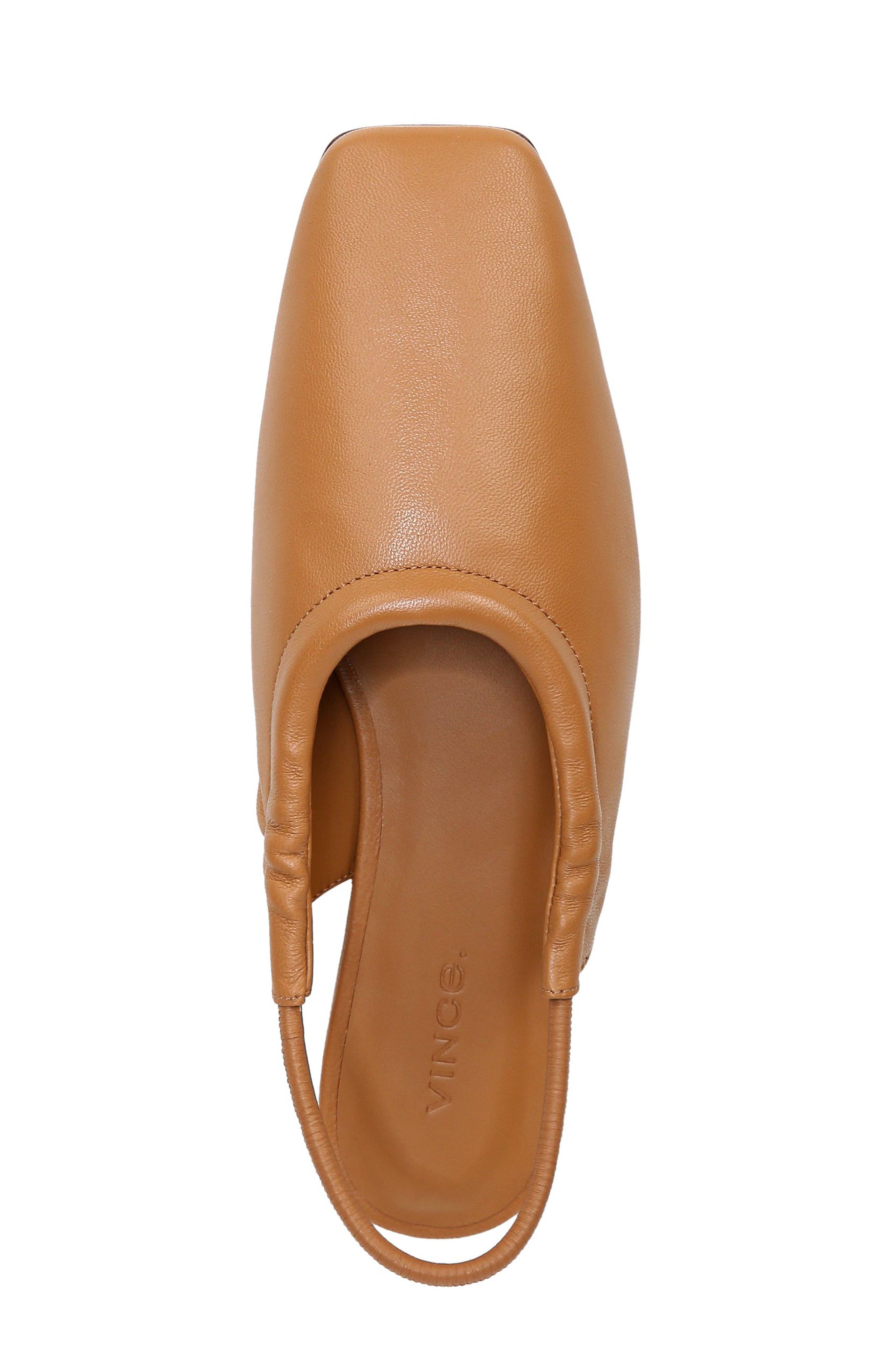 Cadya Square Toe Slingback Flat, Alternate, color, TAN