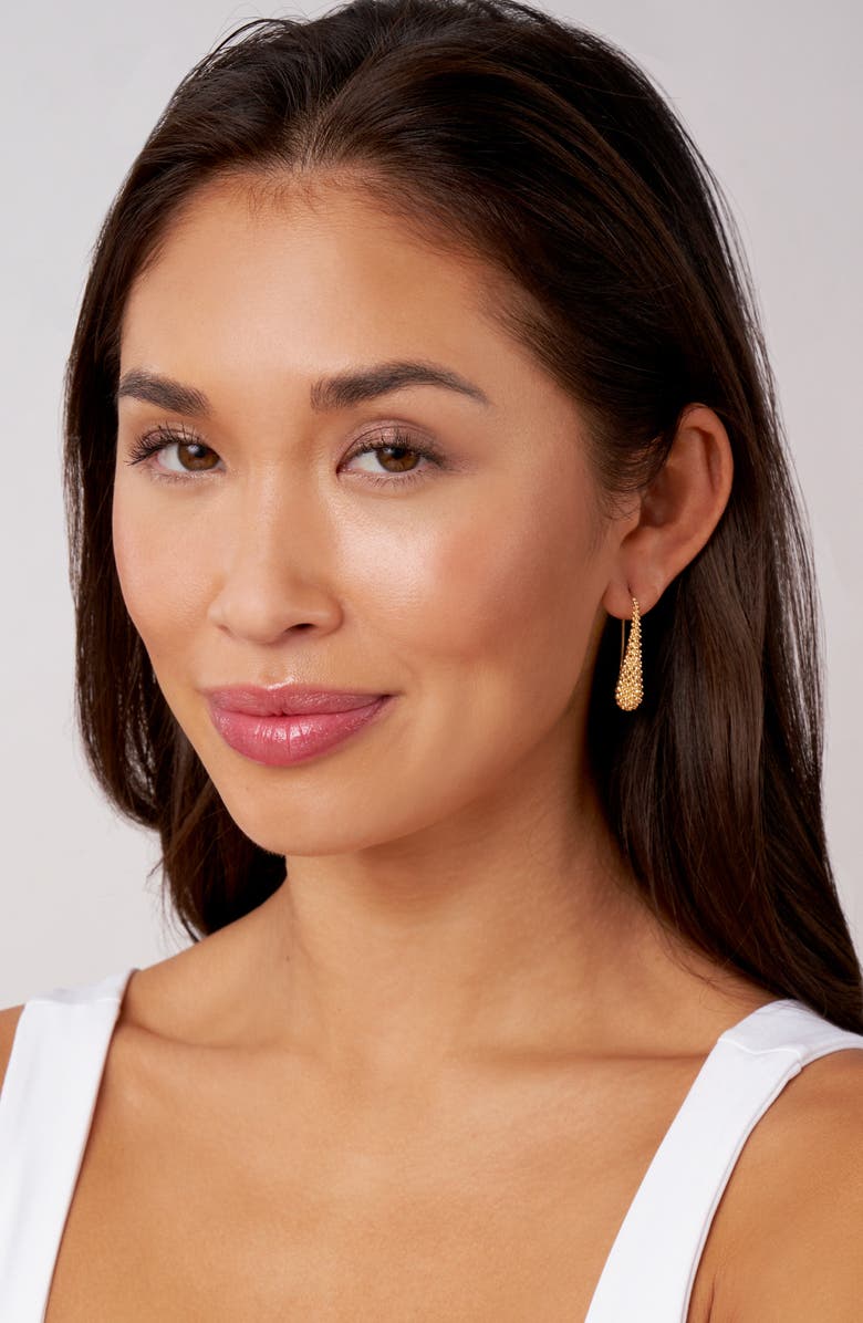 LAGOS Caviar Gold Teardrop Earrings, Alternate, color, Gold