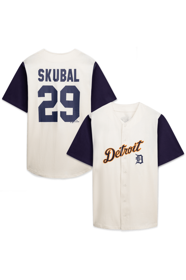Men's Profile Cream/Navy Detroit Tigers Big & Tall Two-Color Fashion Jersey, Main, color, Cream