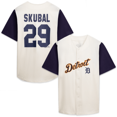 Men's Profile Cream/Navy Detroit Tigers Big & Tall Two-Color Fashion Jersey
