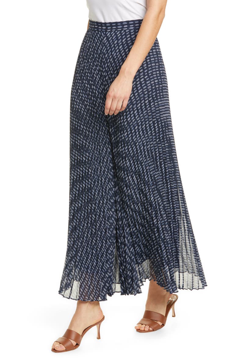 Jessyn Pleated Chiffon Pants, Alternate, color, NAVY MULTI SURFBOARD