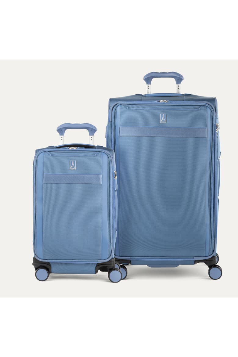 Versapack + Softside 21" Carry On & 29" Large Checked Spinner Luggage Set, Main, color, Elemental Blue