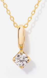 Little Sky Stone Round Birthstone Necklace