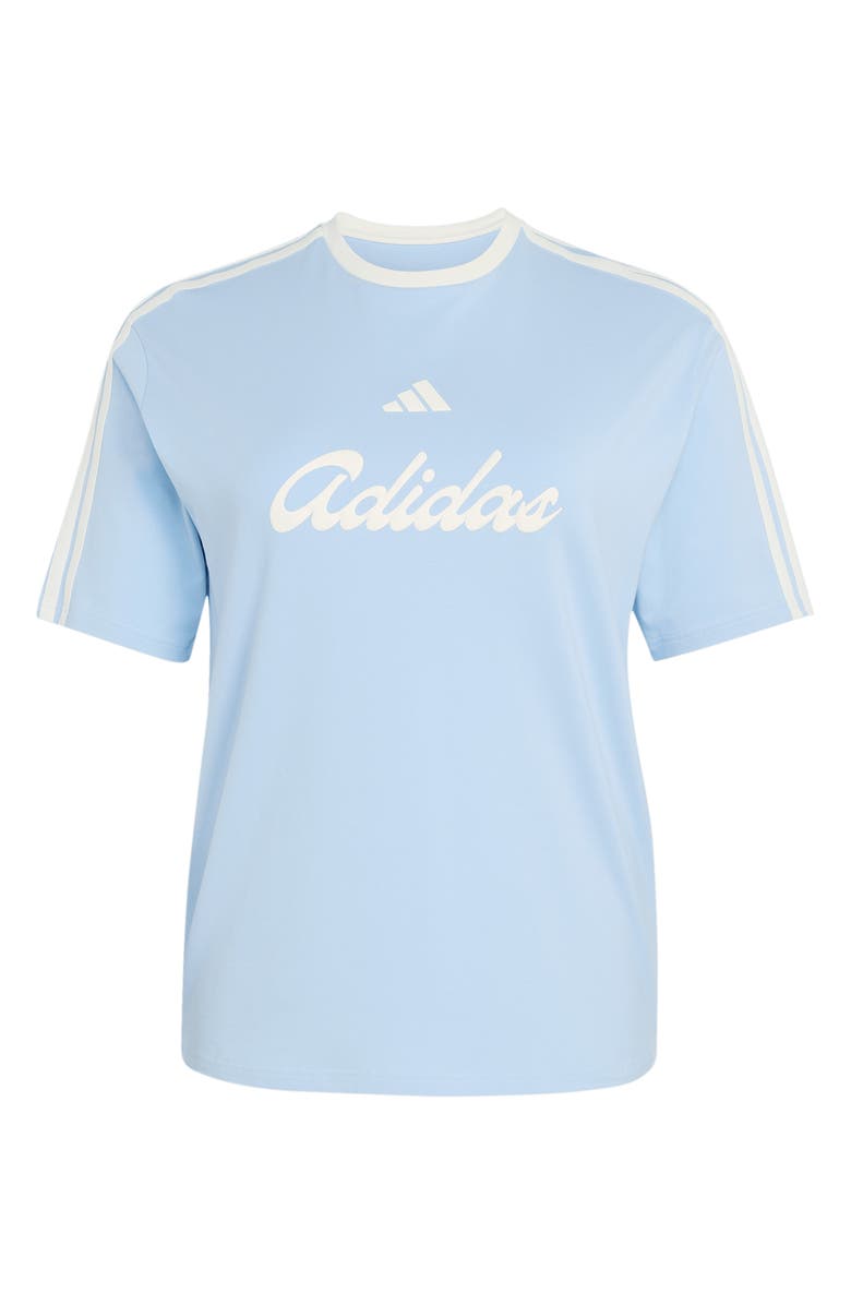 adidas Lux Tiro Logo T-Shirt, Alternate, color, Glow Blue
