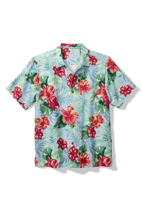 Fridas Garden Floral Silk Camp Shirt (Regular, Big & Tall)