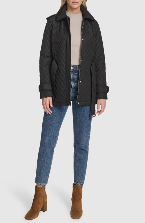 Andrew Marc Brinklee Water Resistant Quilted Jacket In Black