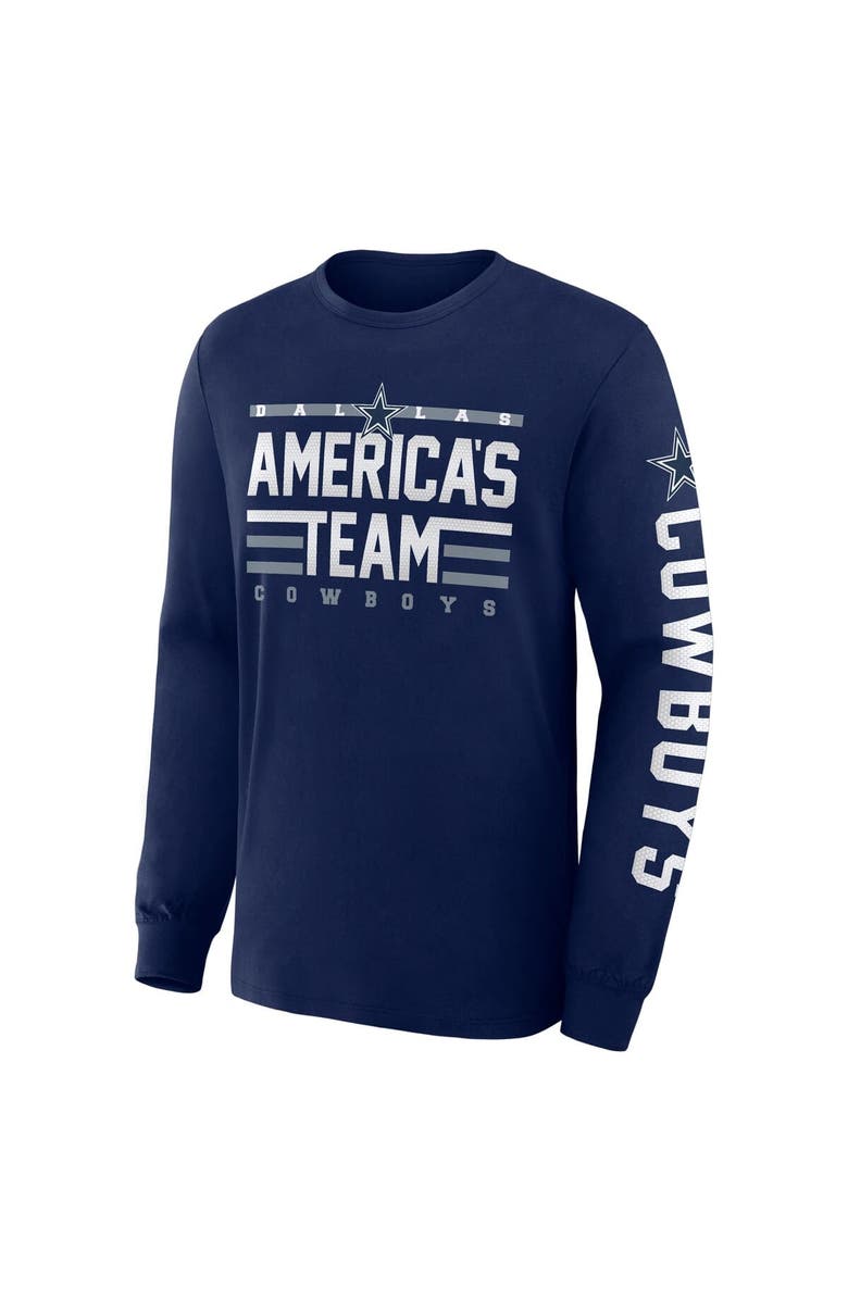 FANATICS Men's Fanatics Navy Dallas Cowboys Hometown Sweep Legacy Long Sleeve T-Shirt, Alternate, color, Navy