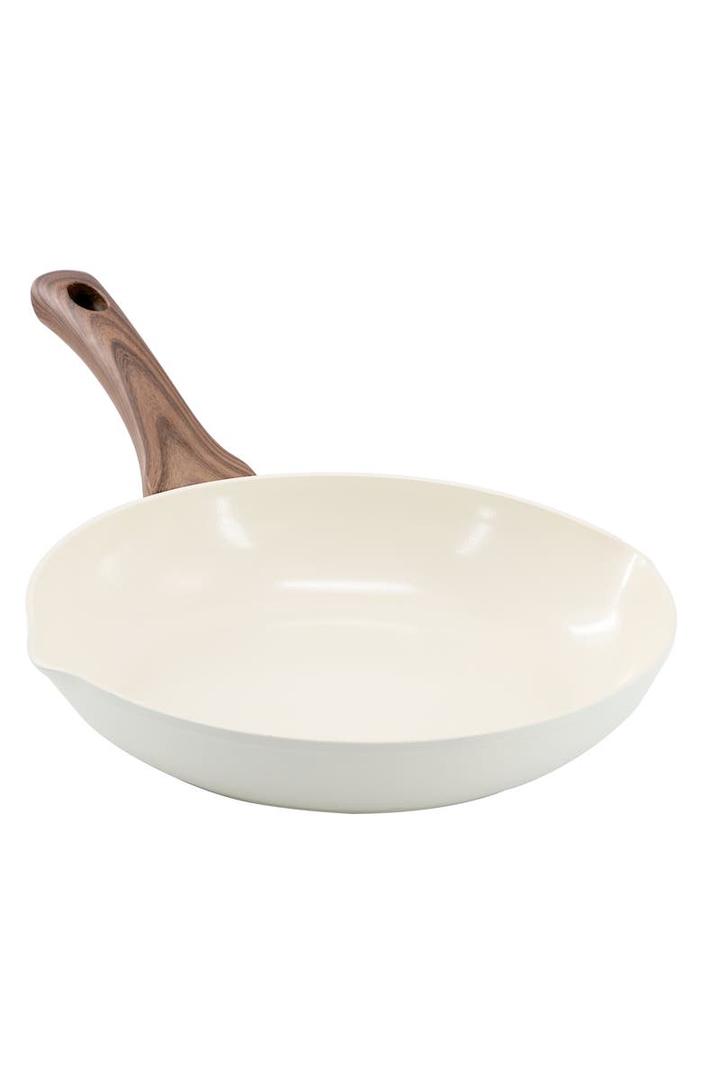 OSTER Amberg Choice 12 Inch Ceramic Nonstick Forged Aluminum Frying Pan, Main, color, White