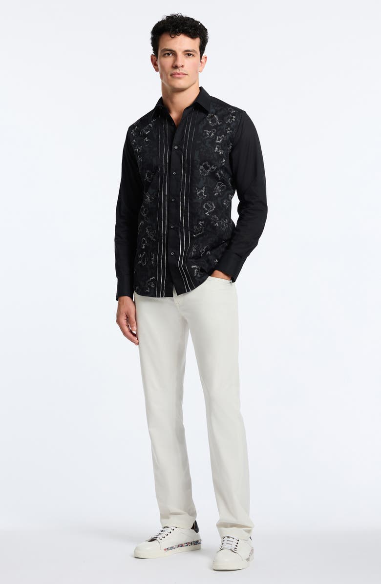 Robert Graham Havana Classic Fit Embroidered Cotton Button-Up Shirt, Alternate, color,