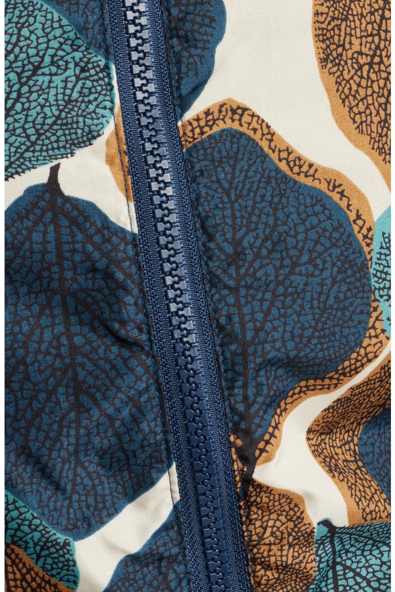 Trina Water Resistant Leaf Print Coat, Alternate, color, MOONLIT OCEAN PRINT