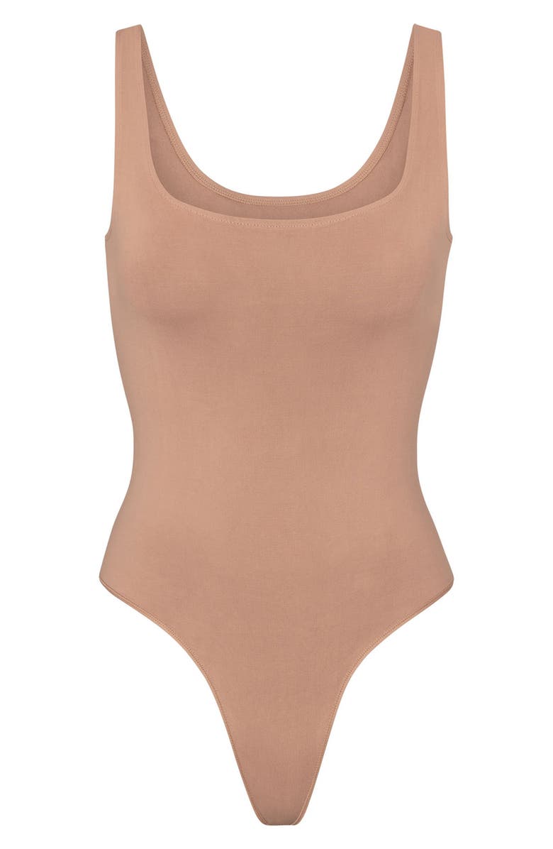 SKIMS Soft Smoothing Seamless Thong Bodysuit, Alternate, color, Sienna