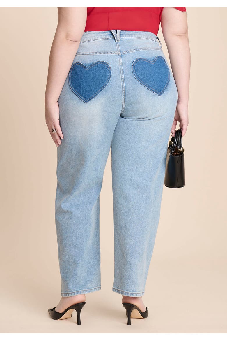 Heart Pocket Naomi Straight Leg Jean, Alternate, color, LIGHT WASH