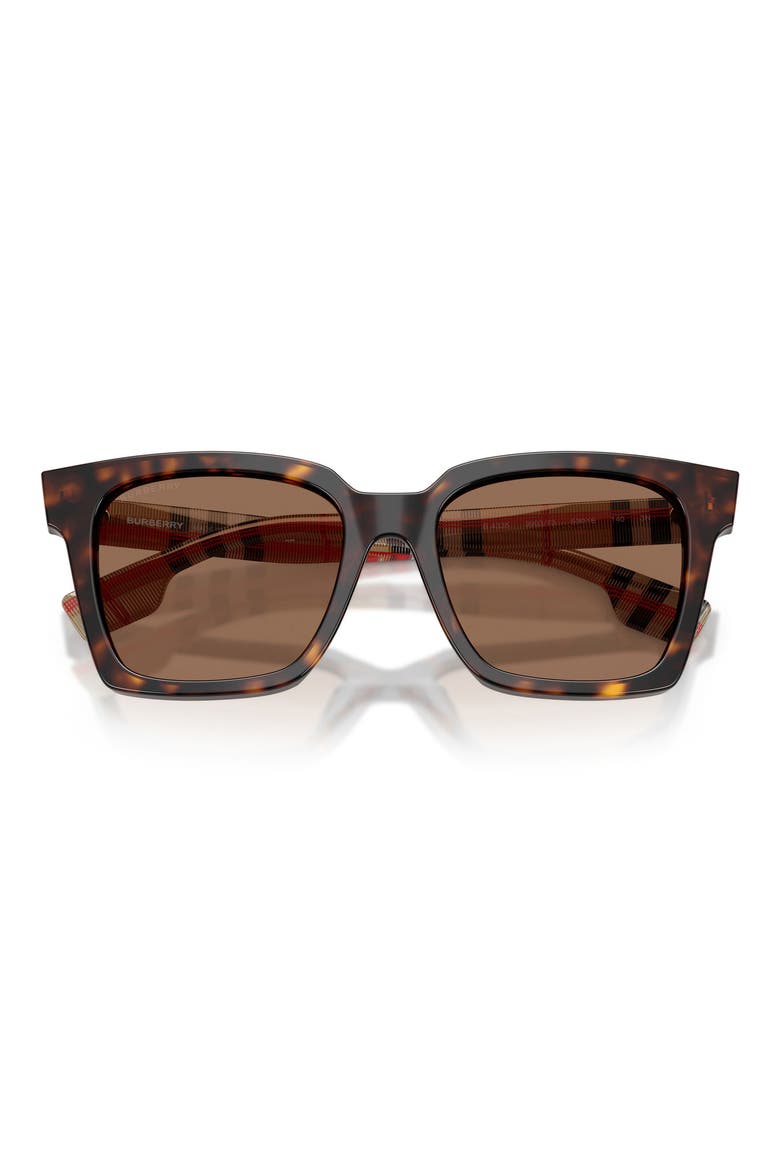53mm Square Sunglasses, Alternate, color, DARK HAVANA/ DARK BROWN
