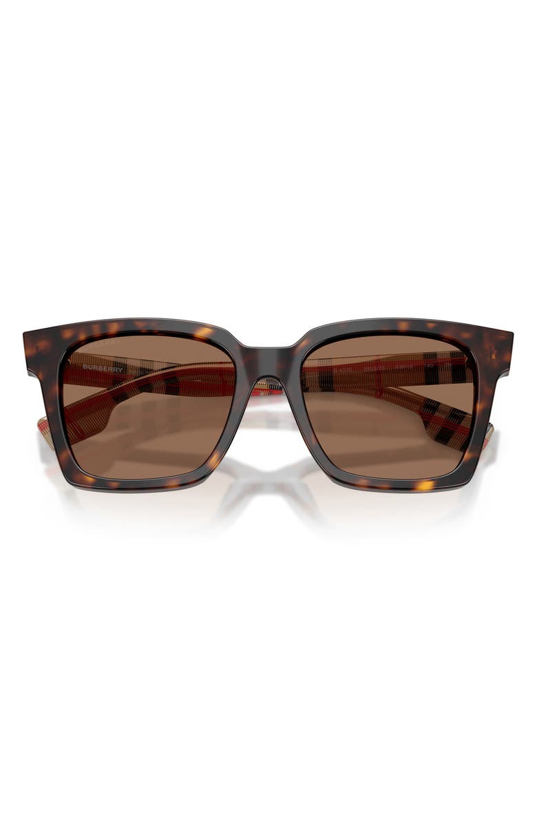 Burberry 53mm Square Sunglasses, Alternate, color, Dark Havana/ Dark Brown