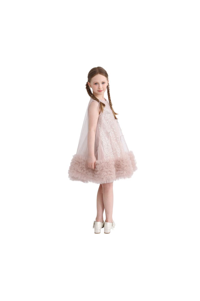 Evangeline Sequin Tulle Dress, Alternate, color, Pink