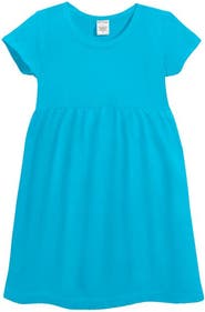 CITY THREADS Girls Soft Organic 100% Cotton Empire Short Sleeve Sundress