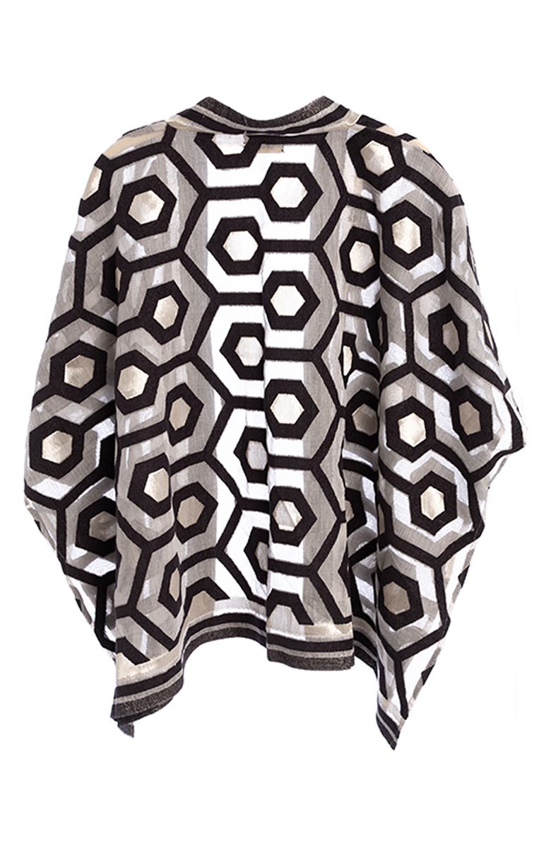SAACHI Geo Poncho, Alternate, color, Black