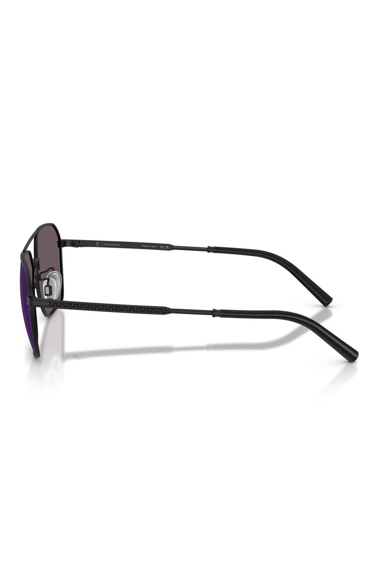 58mm Roger Federer R-17 Irregular Sunglasses, Alternate, color, MATTE BLACK / PURPLE