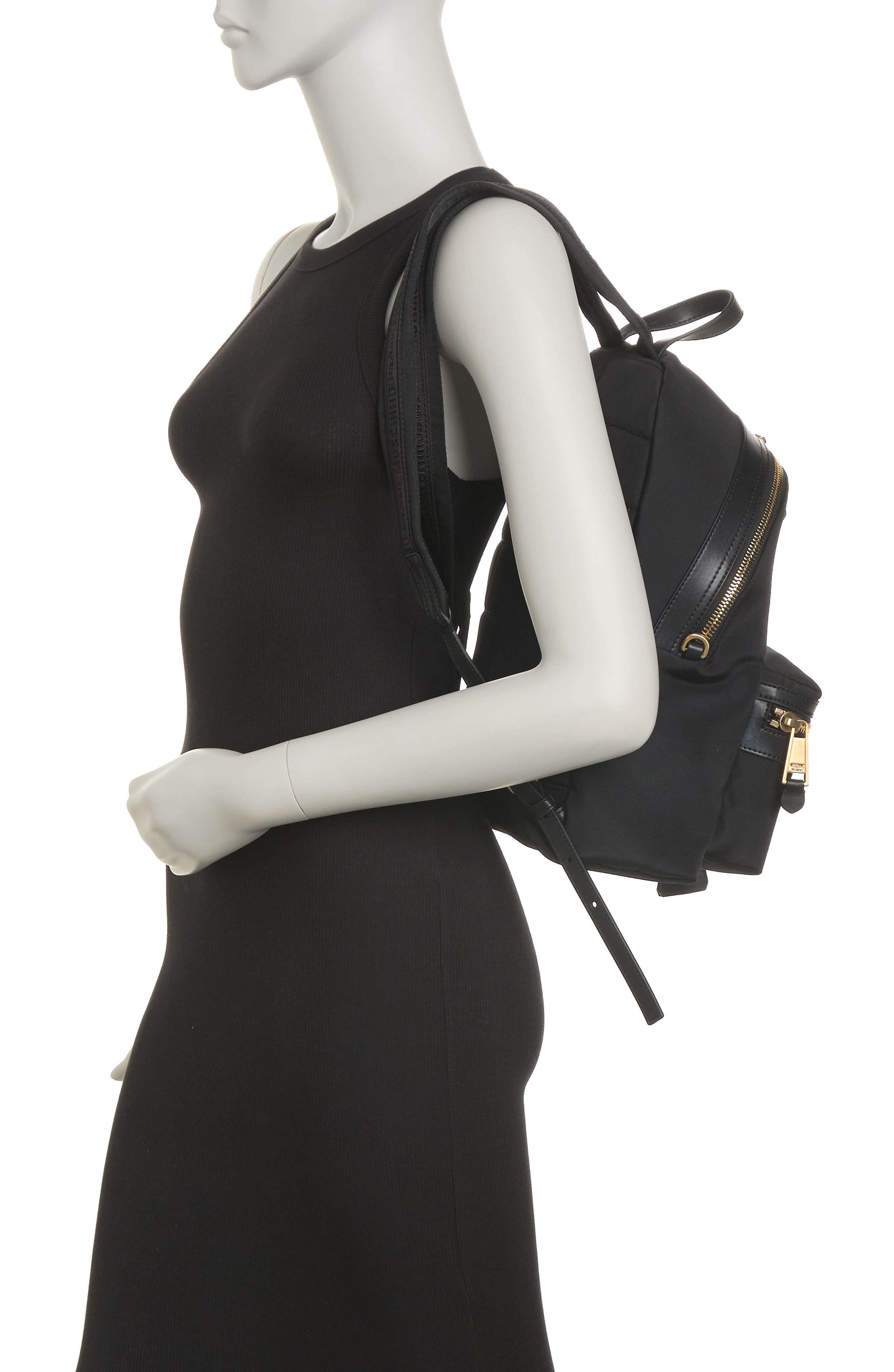 Moschino Logo Print Mini Backpack, Alternate, color, 