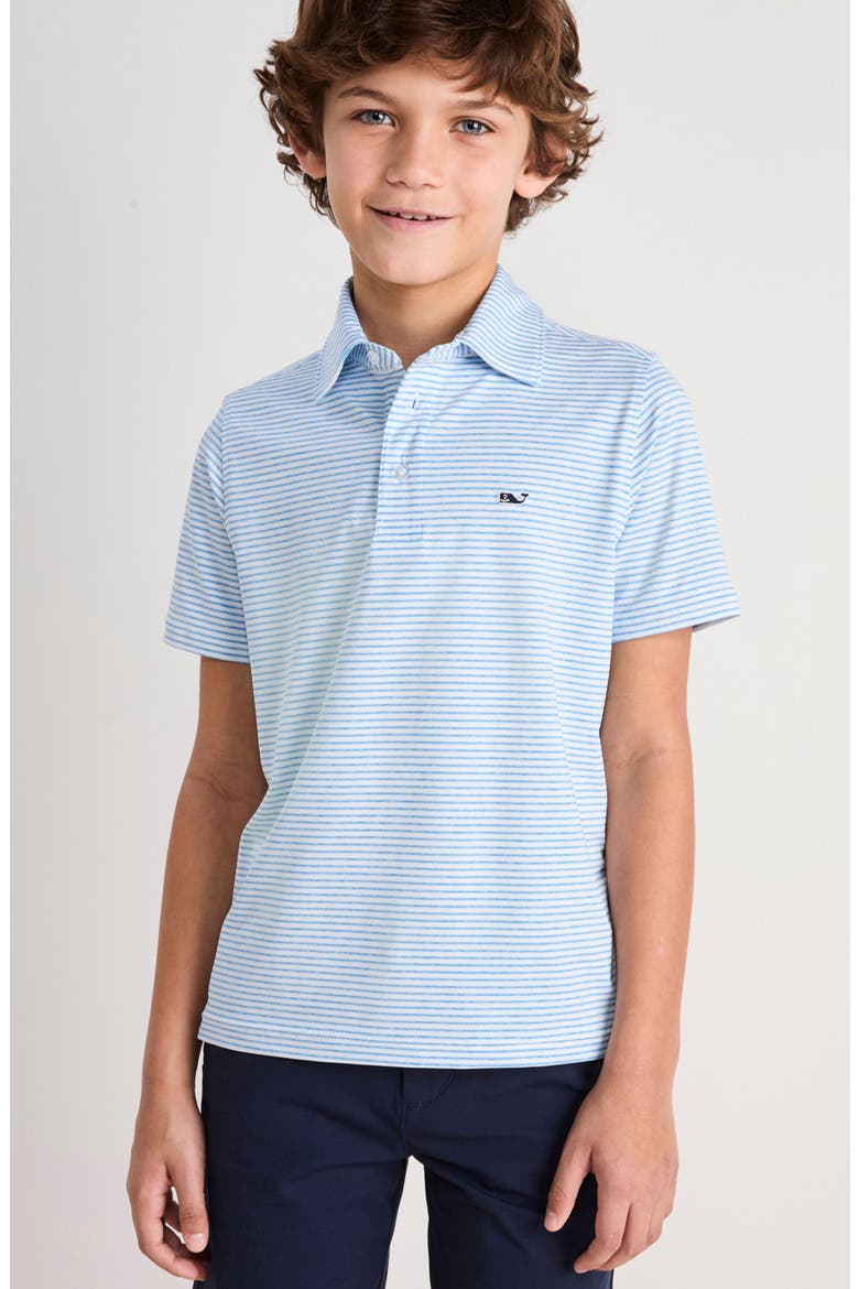 Kids' Bradley Stripe Stretch Polo, Alternate, color, OCEAN BREEZE TEJ