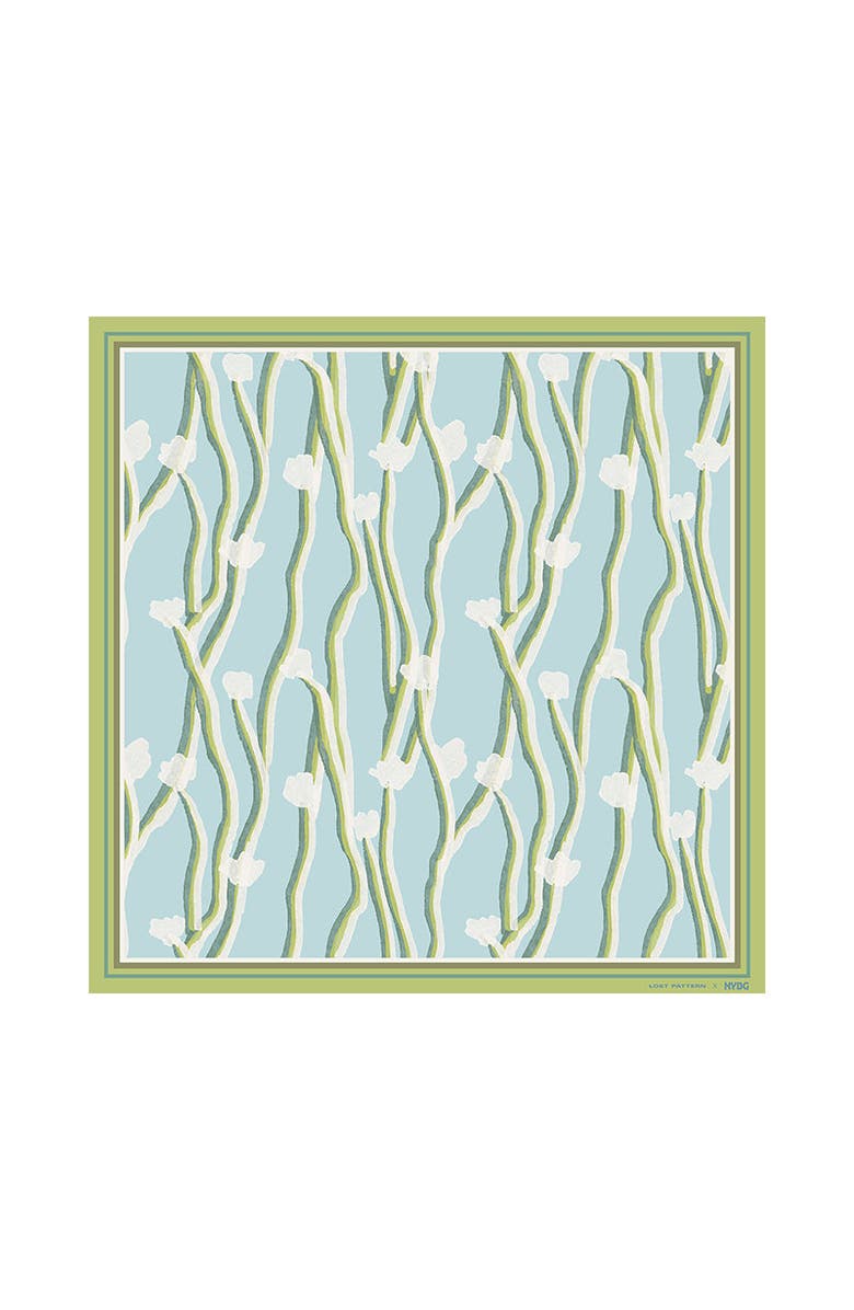 Lost Pattern x NYBG "Desert Lily" Silk Square Scarf, Main, color,