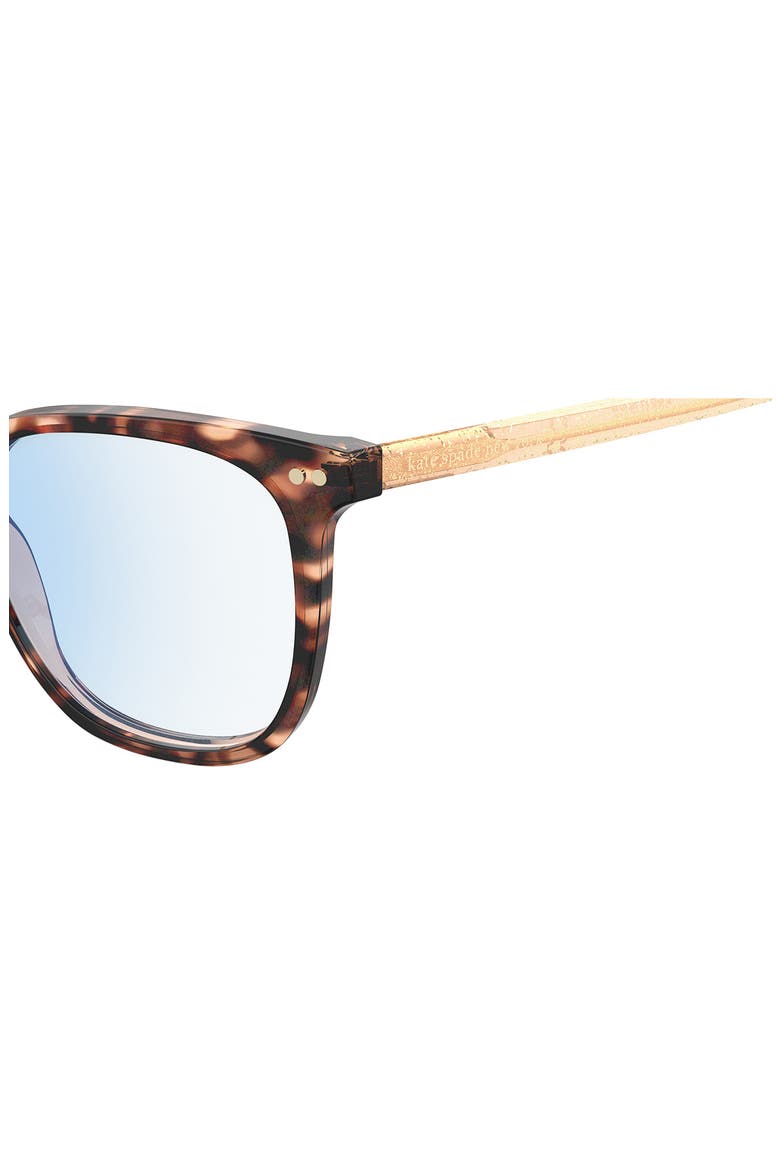 rosalie 51mm blue light blocking reading glasses, Alternate, color, DARK HAVANA