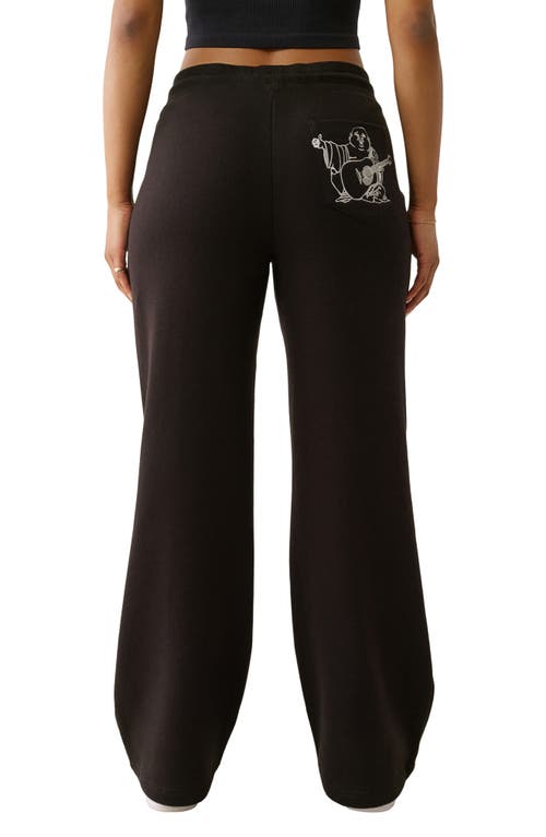 True Religion Drawstring Horseshoe Sweatpants In Black