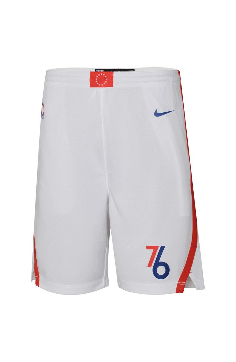 Jordan Brand Youth Jordan Brand White Philadelphia 76ers 2022/23 City Edition Swingman Shorts, Alternate, color, 