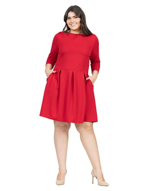 Plus Size Perfect Fit and Flare Pocket Dress