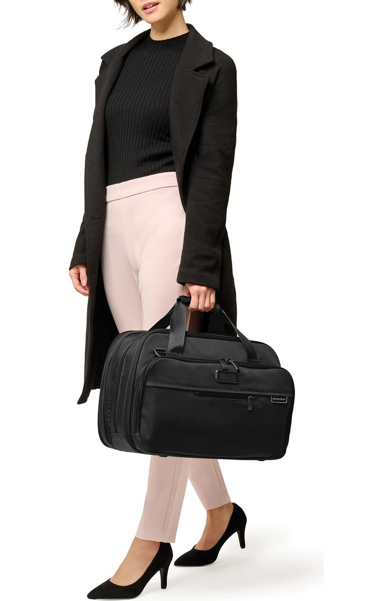 Briggs & Riley Baseline 17-Inch Expandable Cabin Bag, Alternate, color, Black