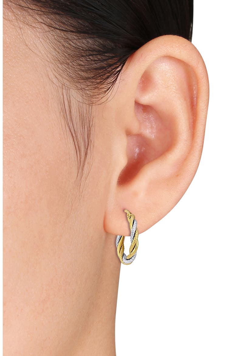 Twisted Two-Tone Hoop Earrings, Alternate, color, MULTI-COLOR