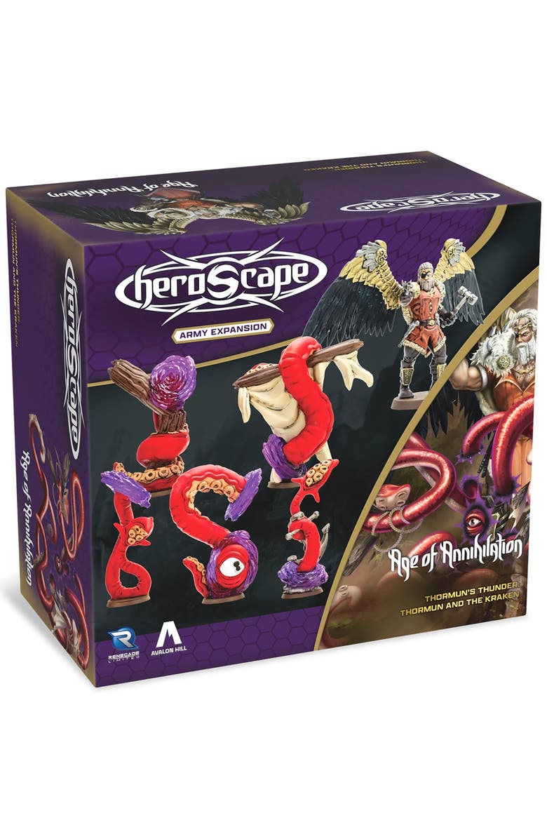 Renegade Game Studios Heroscape Thormun & Kraken Army Expansion Unpainted Miniatures, Main, color, Multicolored