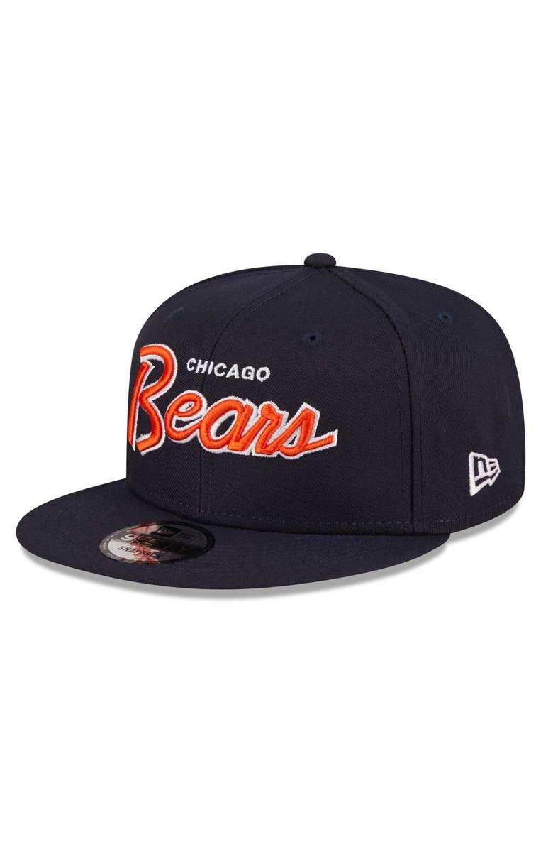 New Era Men's New Era Navy Chicago Bears Script 9FIFTY Snapback Hat, Alternate, color,