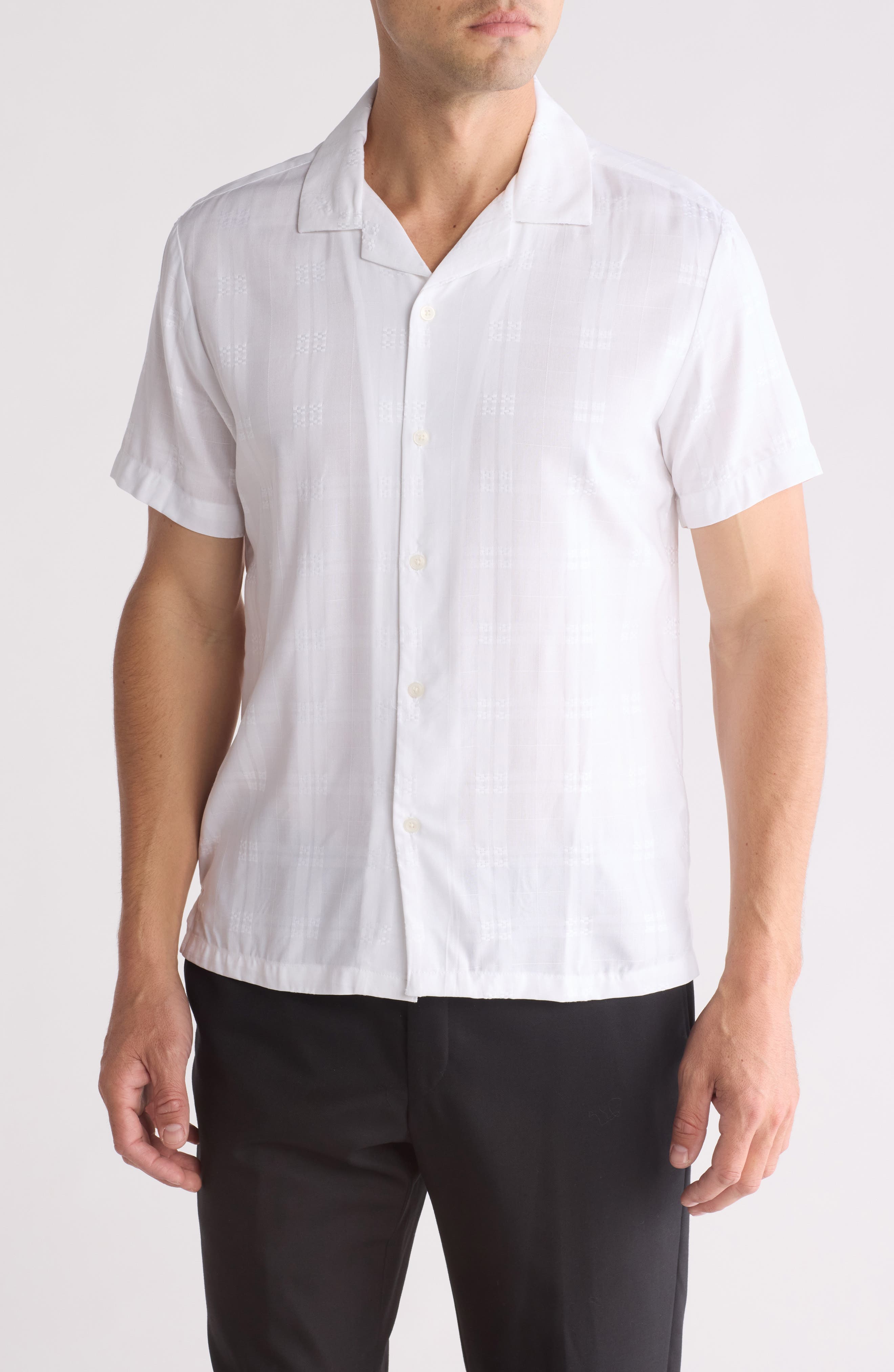 DENIM AND FLOWER Dobby Short Sleeve Shirt