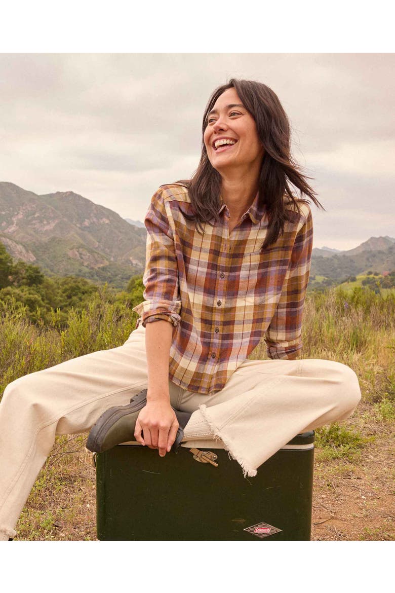Re-Form Flannel Boxy Long Sleeve Shirt, Alternate, color, Aster Madras