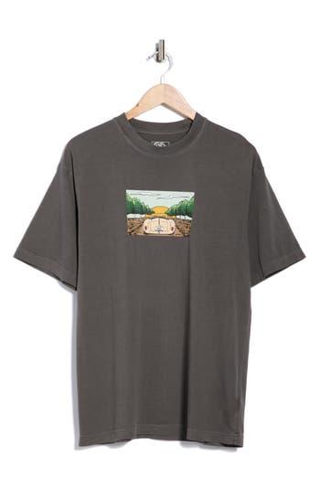 Vans Orchard Lane Cotton Graphic T-shirt In Gray