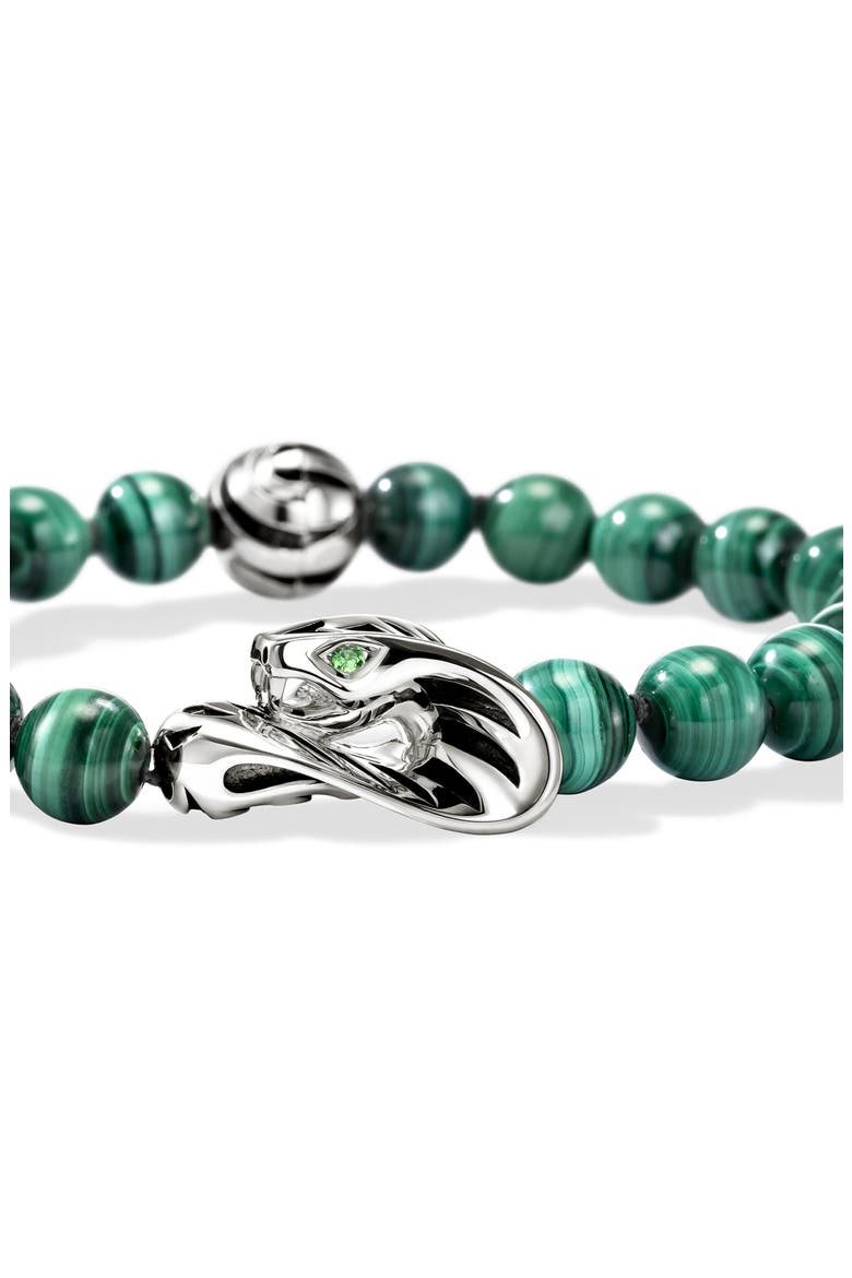 Legends Cobra Beaded Bracelet, Alternate, color, SILVER
