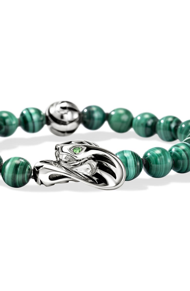 John Hardy Legends Cobra Beaded Bracelet, Alternate, color, Silver