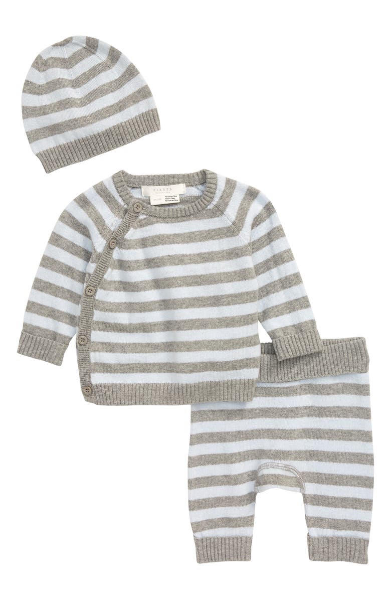 Petit Lem Cashmere Sweater, Knit Pants & Hat Set, Main, color, 