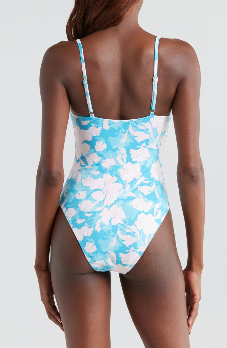 Hutch Double Tie One-Piece Swimsuit, Alternate, color, Vintage Floral