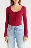 Madden Girl Front Tie Top