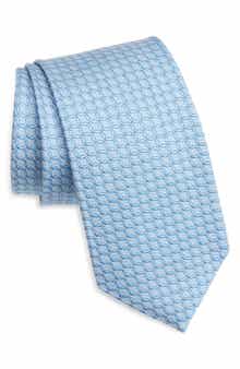 David Donahue Neat Silk & Cotton Tie