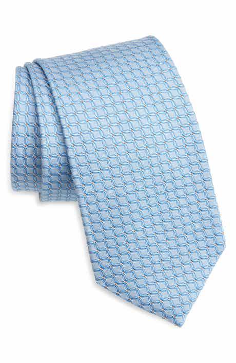 David Donahue Neat Silk & Cotton Tie
